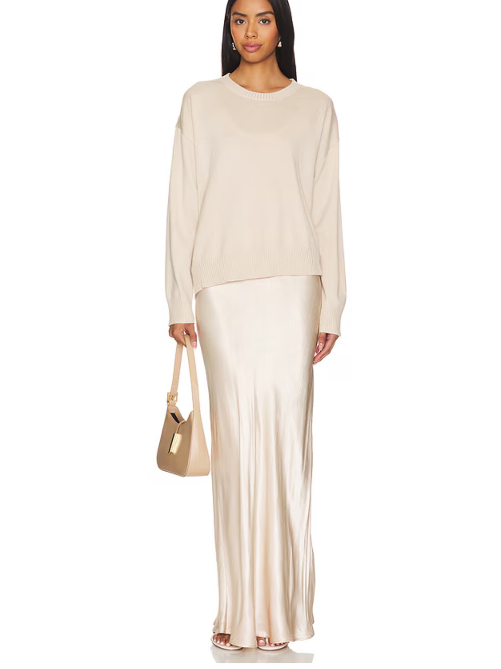 New - Sovere Rhyme Combo Slip Knit Dress In Champagne Xs Two Piece